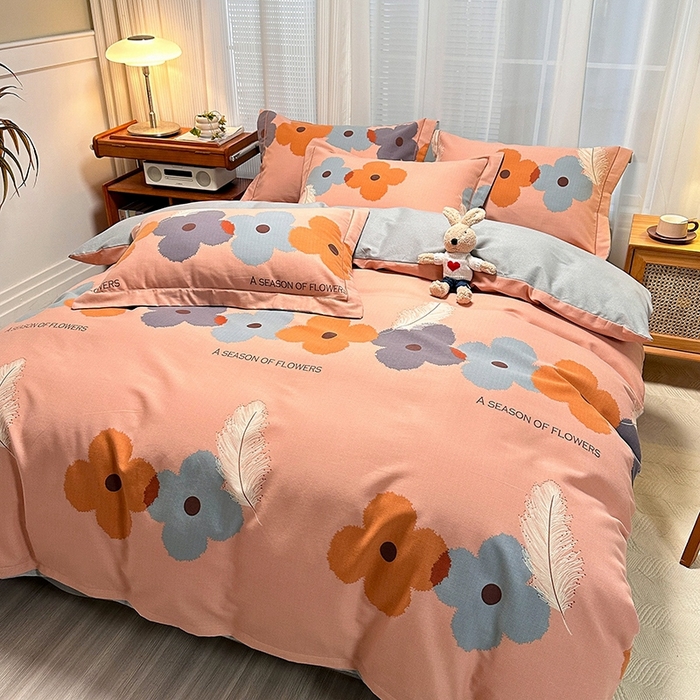 91家纺网 家纺一手货源 找家纺 卡普二店 2025新款全棉纯棉磨毛加厚单品系列-被套单件单被套 阿芙朵