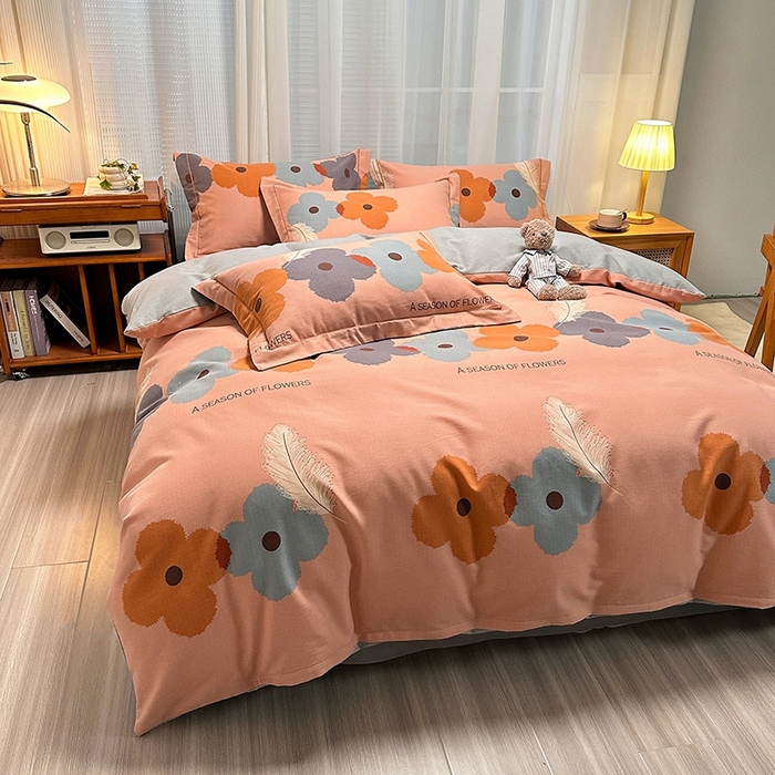 91家纺网 家纺一手货源 找家纺 卡普二店 2025新款全棉纯棉磨毛加厚单品系列-被套单件单被套 阿芙朵