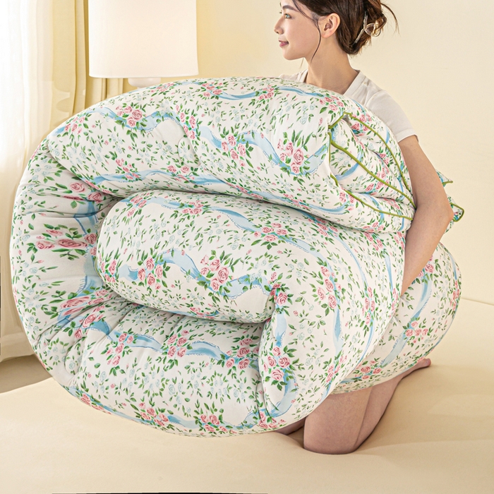 91家纺网 家纺一手货源 找家纺 恋之巢家纺 2025新款莫代尔针织大豆蛋白被子被芯 花漾