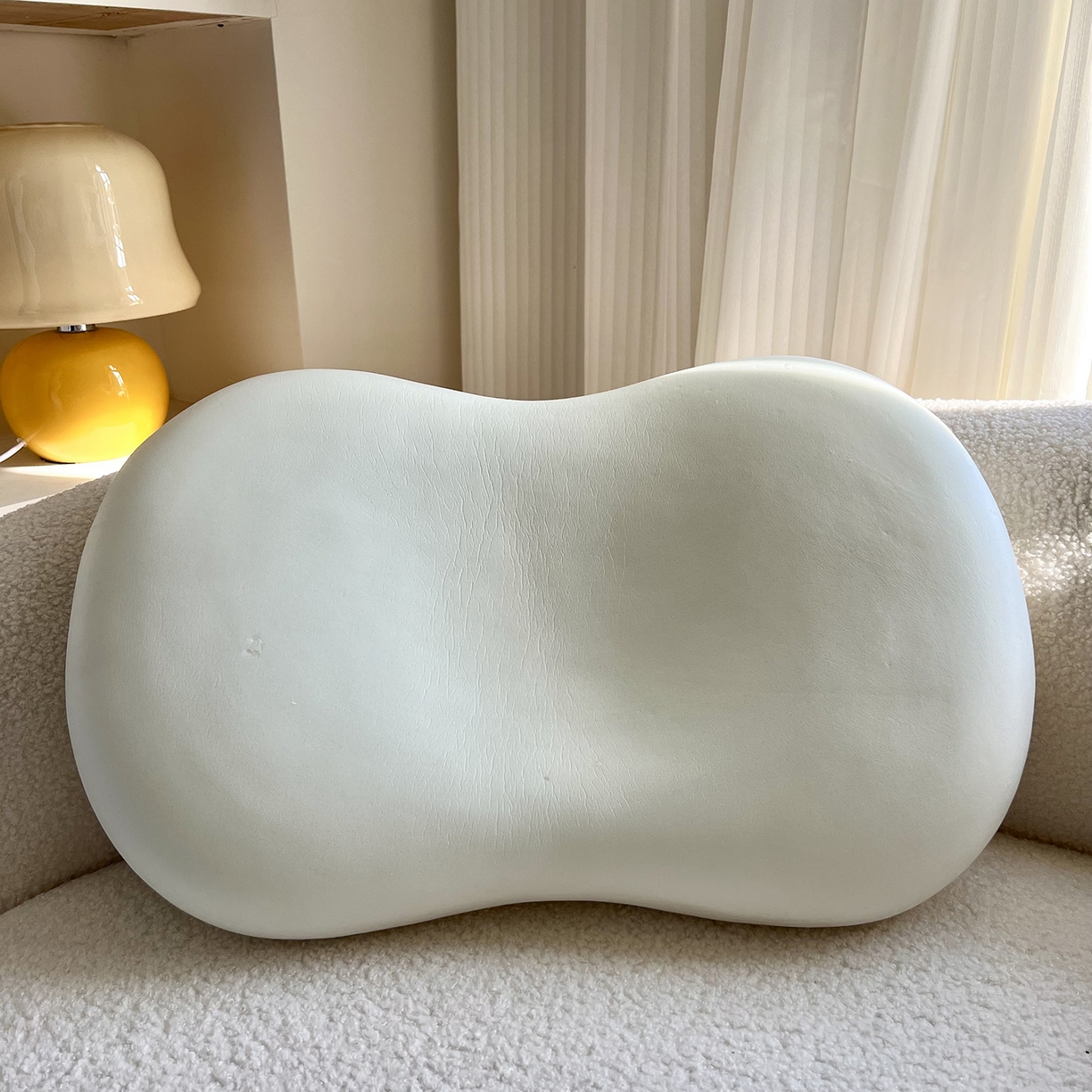 91家纺网 家纺一手货源 找家纺 诺可 2025新款凉感凉豆豆记忆枕猫肚枕枕头枕芯-小怪兽 蓝色