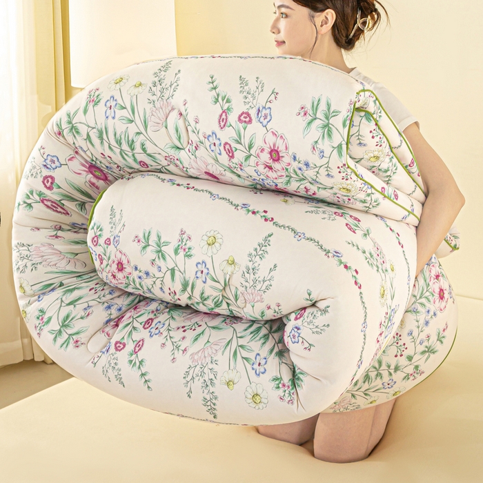 91家纺网 家纺一手货源 找家纺 恋之巢家纺 2025新款莫代尔针织大豆蛋白被子被芯 花韵