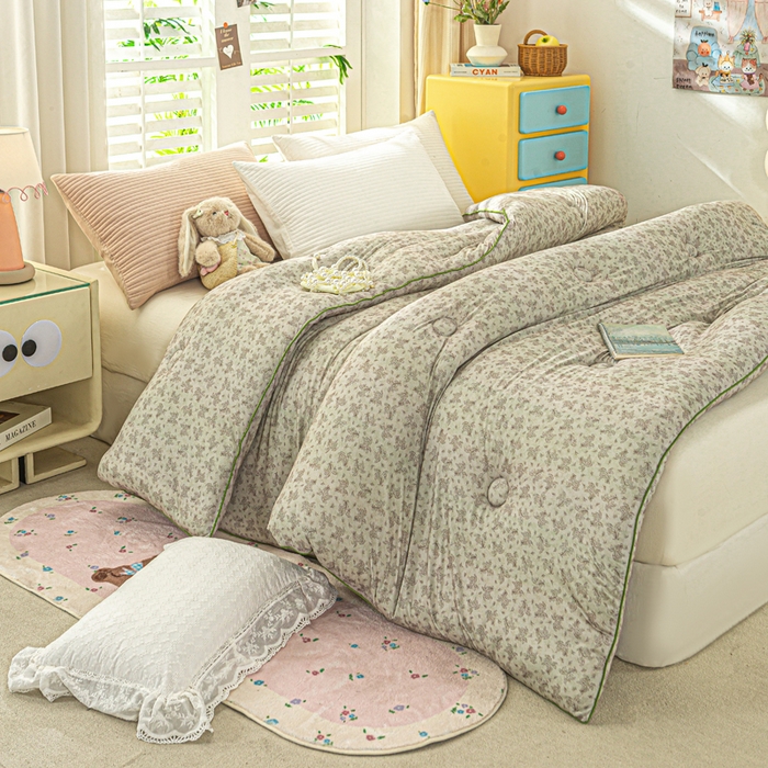 91家纺网 家纺一手货源 找家纺 恋之巢家纺 2025新款莫代尔针织大豆蛋白被子被芯 觅影