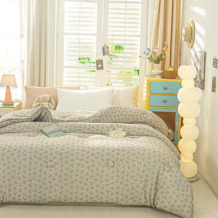 91家纺网 家纺一手货源 找家纺 恋之巢家纺 2025新款莫代尔针织大豆蛋白被子被芯 觅影