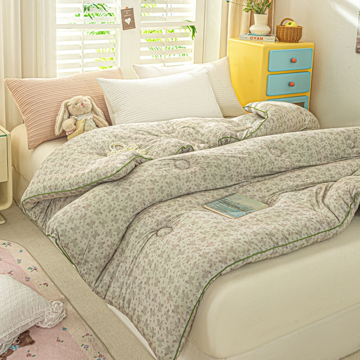 91家纺网 家纺一手货源 找家纺 恋之巢家纺 2025新款莫代尔针织大豆蛋白被子被芯 觅影