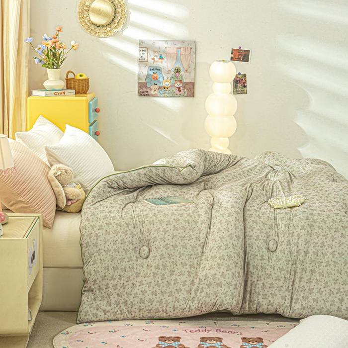 91家纺网 家纺一手货源 找家纺 恋之巢家纺 2025新款莫代尔针织大豆蛋白被子被芯 觅影