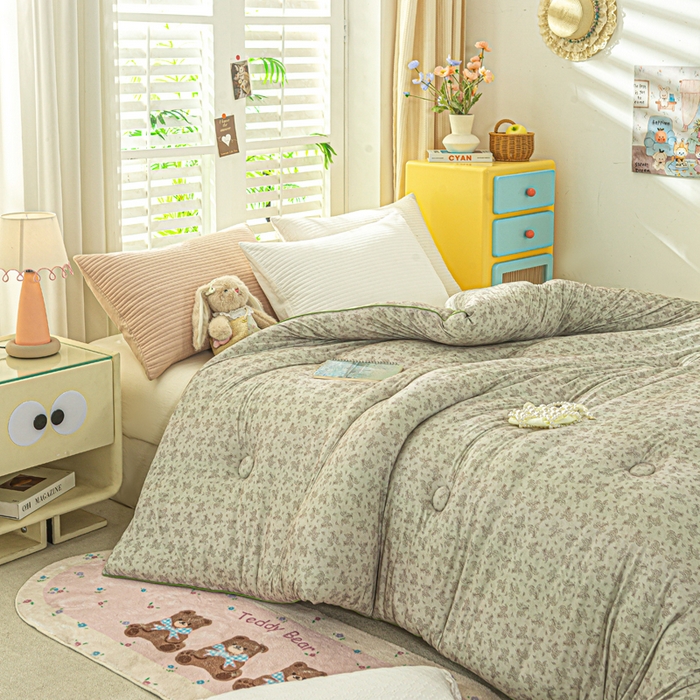 91家纺网 家纺一手货源 找家纺 恋之巢家纺 2025新款莫代尔针织大豆蛋白被子被芯 觅影