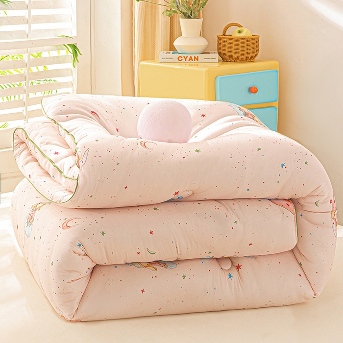 91家纺网 家纺一手货源 找家纺 恋之巢家纺 2025新款莫代尔针织大豆蛋白被子被芯 软糖月光兔