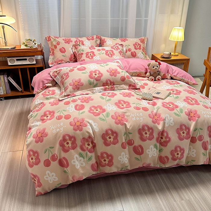 91家纺网 家纺一手货源 找家纺 卡普二店 2025新款全棉纯棉磨毛加厚单品系列-被套单件单被套 芬妮