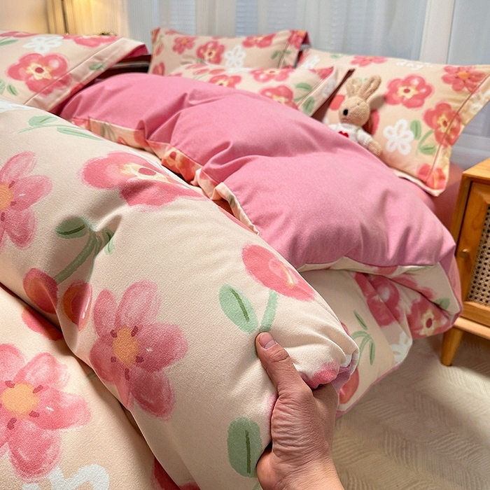 91家纺网 家纺一手货源 找家纺 卡普二店 2025新款全棉纯棉磨毛加厚单品系列-被套单件单被套 芬妮