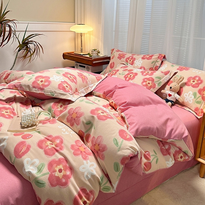 91家纺网 家纺一手货源 找家纺 卡普二店 2025新款全棉纯棉磨毛加厚单品系列-被套单件单被套 芬妮