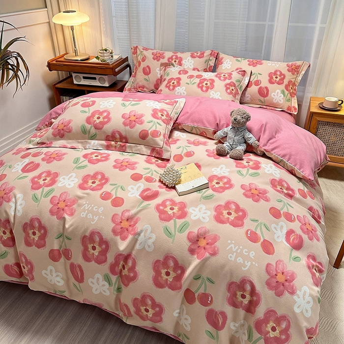 91家纺网 家纺一手货源 找家纺 卡普二店 2025新款全棉纯棉磨毛加厚单品系列-被套单件单被套 芬妮