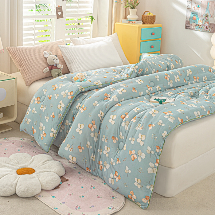 91家纺网 家纺一手货源 找家纺 恋之巢家纺 2025新款莫代尔针织大豆蛋白被子被芯 叶子 兰