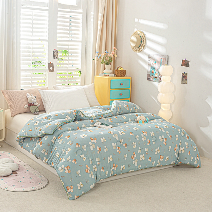 91家纺网 家纺一手货源 找家纺 恋之巢家纺 2025新款莫代尔针织大豆蛋白被子被芯 叶子 兰