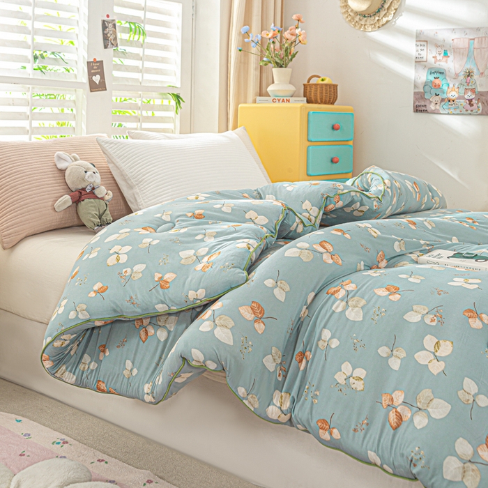 91家纺网 家纺一手货源 找家纺 恋之巢家纺 2025新款莫代尔针织大豆蛋白被子被芯 叶子 兰