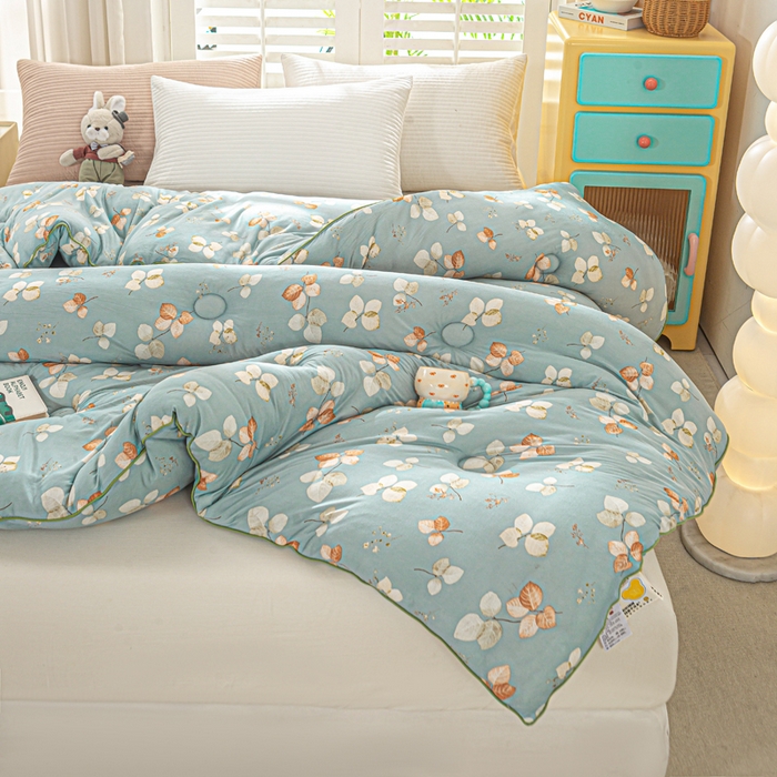 91家纺网 家纺一手货源 找家纺 恋之巢家纺 2025新款莫代尔针织大豆蛋白被子被芯 叶子 兰