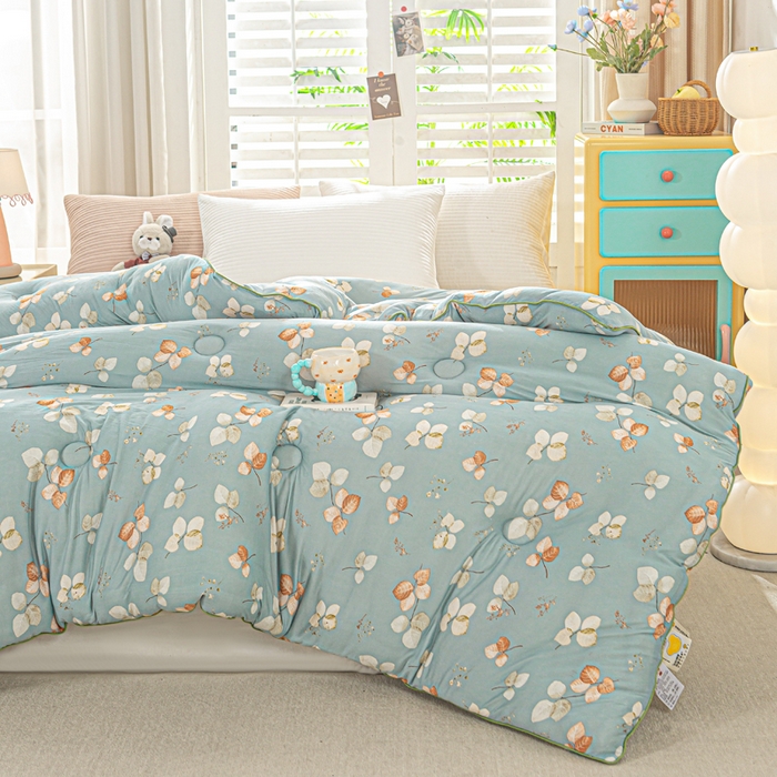 91家纺网 家纺一手货源 找家纺 恋之巢家纺 2025新款莫代尔针织大豆蛋白被子被芯 叶子 兰