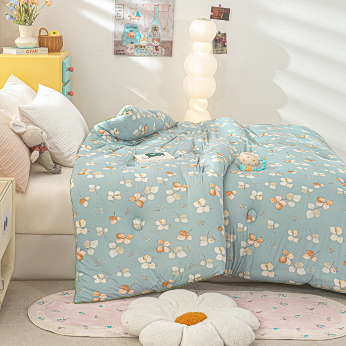 91家纺网 家纺一手货源 找家纺 恋之巢家纺 2025新款莫代尔针织大豆蛋白被子被芯 叶子 兰