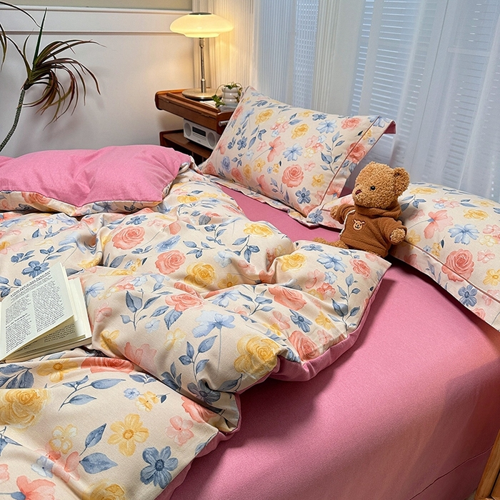 91家纺网 家纺一手货源 找家纺 卡普二店 2025新款全棉纯棉磨毛加厚单品系列-被套单件单被套 花香四溢