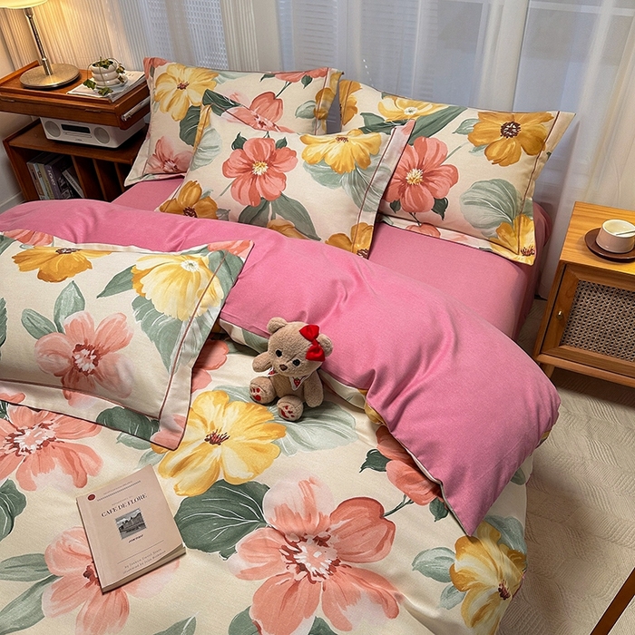 91家纺网 家纺一手货源 找家纺 卡普二店 2025新款全棉纯棉磨毛加厚单品系列-被套单件单被套 梦若菲