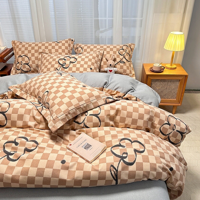 91家纺网 家纺一手货源 找家纺 卡普二店 2025新款全棉纯棉磨毛加厚单品系列-被套单件单被套 南笙