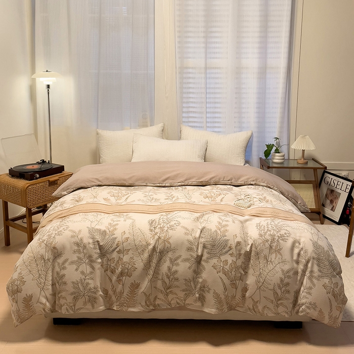 91家纺网 家纺一手货源 找家纺 卡普二店 2025新款全棉纯棉磨毛加厚单品系列-被套单件单被套 挪威花园