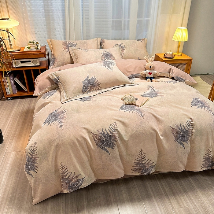 91家纺网 家纺一手货源 找家纺 卡普二店 2025新款全棉纯棉磨毛加厚单品系列-被套单件单被套 杉杉恋曲