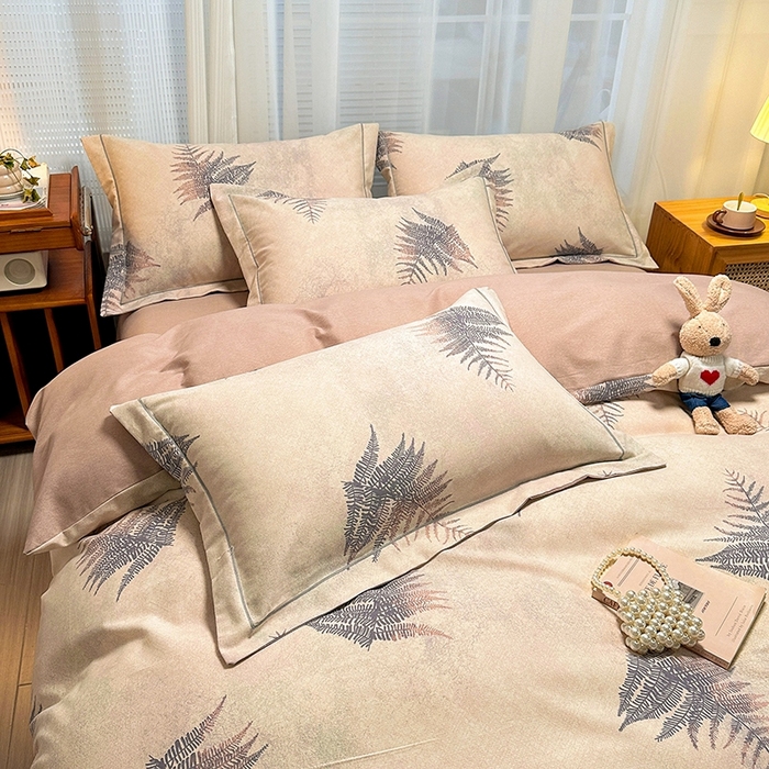 91家纺网 家纺一手货源 找家纺 卡普二店 2025新款全棉纯棉磨毛加厚单品系列-被套单件单被套 杉杉恋曲