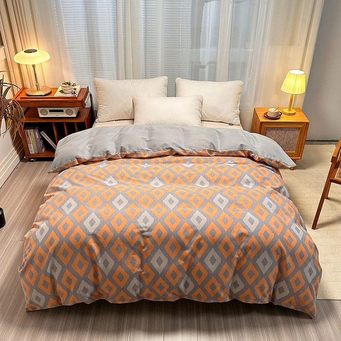 91家纺网 家纺一手货源 找家纺 卡普二店 2025新款全棉纯棉磨毛加厚单品系列-被套单件单被套 伊格