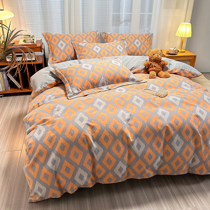 91家纺网 家纺一手货源 找家纺 卡普二店 2025新款全棉纯棉磨毛加厚单品系列-被套单件单被套 伊格