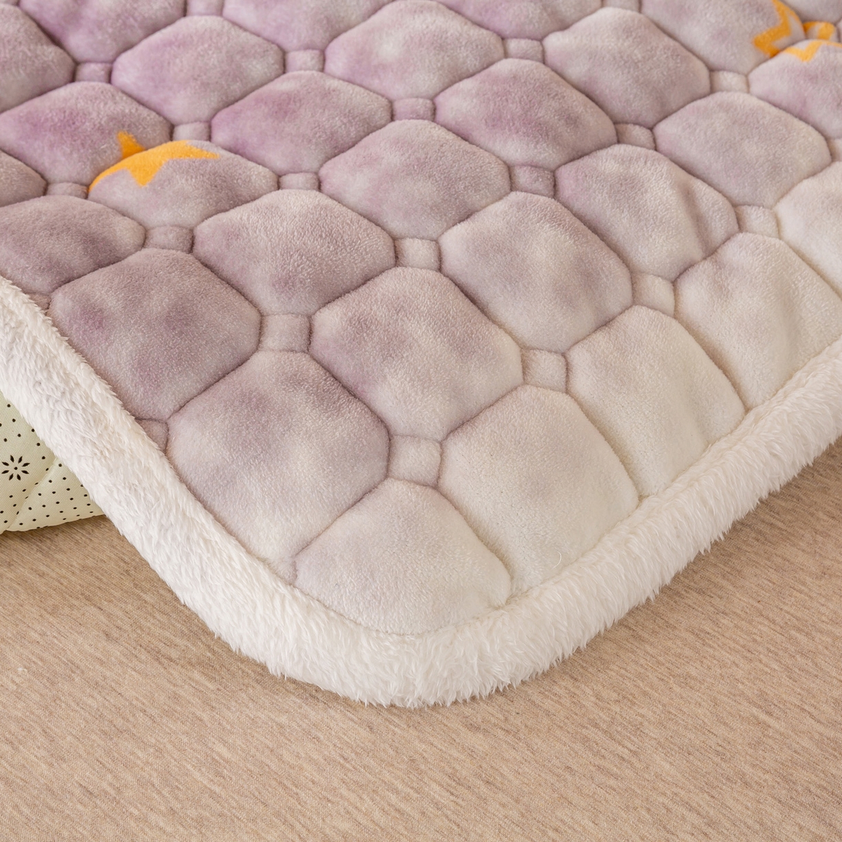 91家纺网 家纺一手货源 找家纺 眠势力 2025新款牛奶绒学生床宿舍床垫夹棉加厚床褥子秋冬季保暖床护垫 梦幻星空