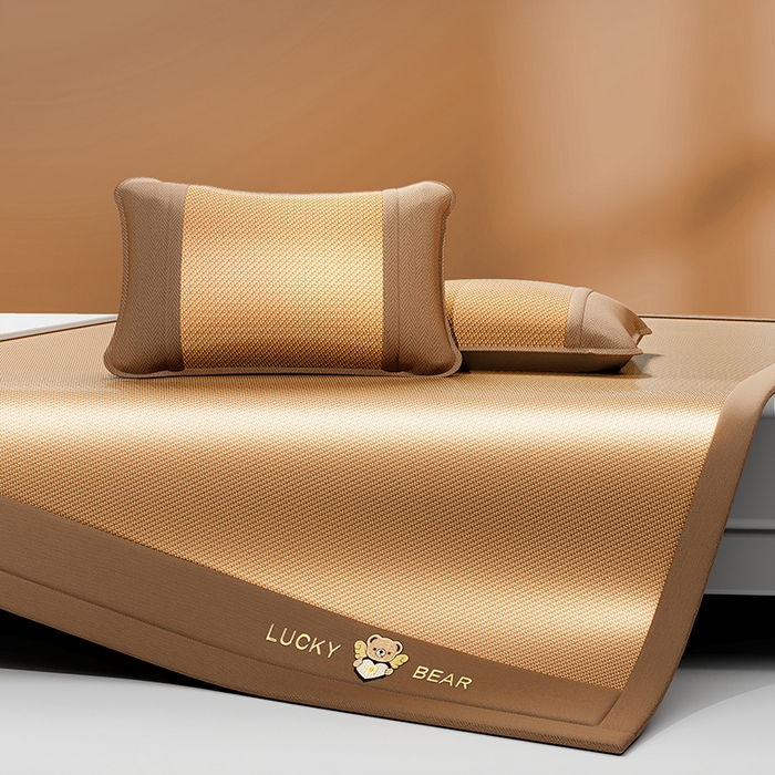 91家纺网 家纺一手货源 找家纺 （总）缦吉 2025款冰藤系列冰丝藤席凉席席子-天使熊