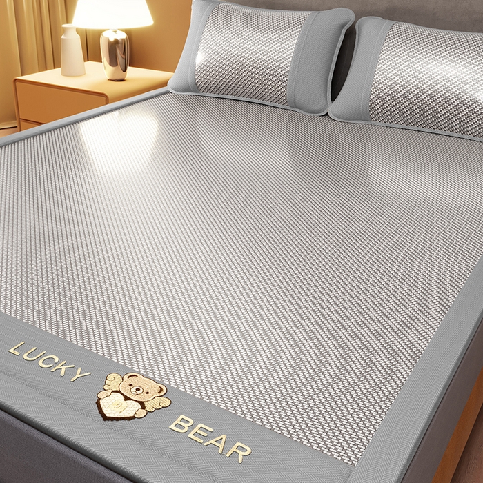 91家纺网 家纺一手货源 找家纺 （总）缦吉 2025款冰藤系列冰丝藤席凉席席子-天使熊