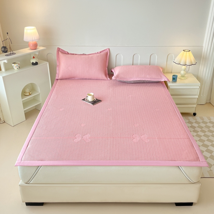 91家纺网 家纺一手货源 找家纺 （总）缦吉 2025款中分子冰豆豆凉席席子-几何蝶