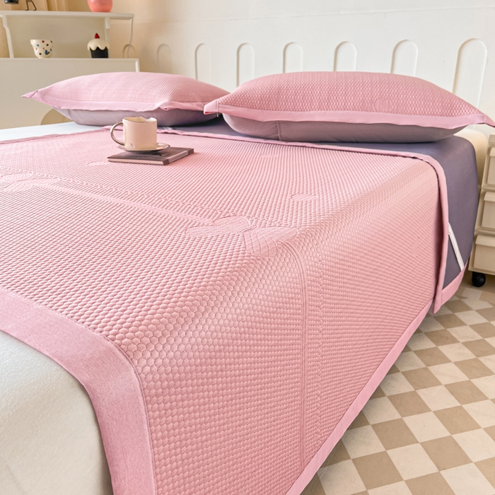 91家纺网 家纺一手货源 找家纺 （总）缦吉 2025款中分子冰豆豆凉席席子-几何蝶