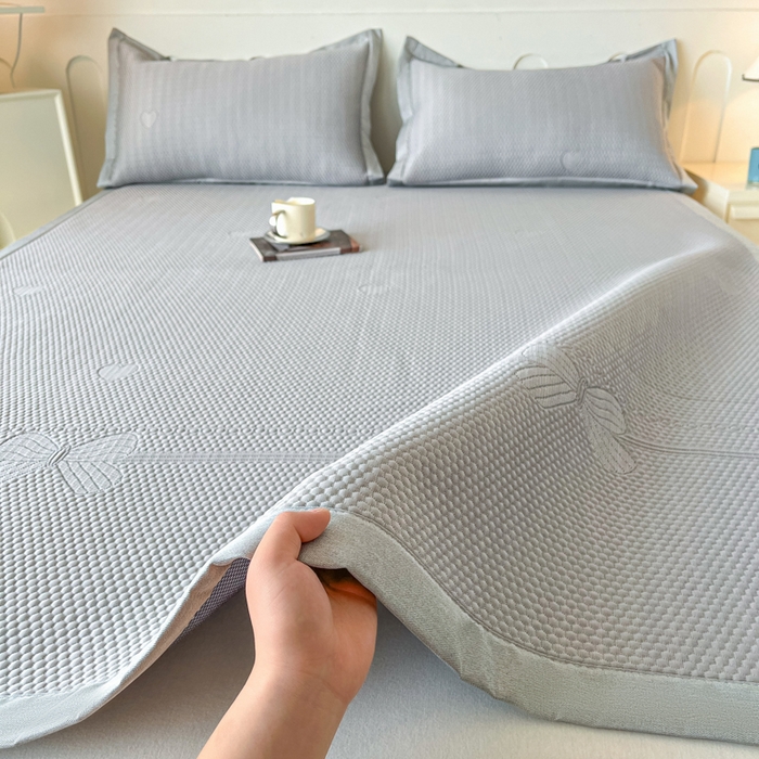 缦吉 2025款中分子冰豆豆凉席席子-几何蝶 几何蝶-灰色