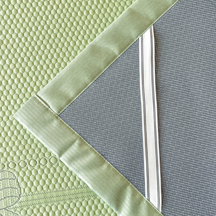 91家纺网 家纺一手货源 找家纺 缦吉 2025款中分子冰豆豆凉席席子-几何蝶 几何蝶-绿色