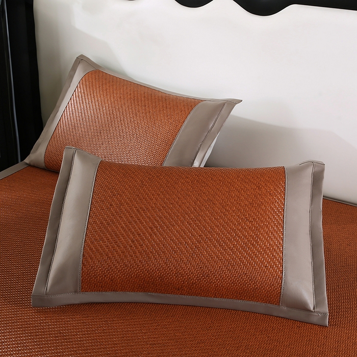 91家纺网 家纺一手货源 找家纺 （总）缦吉 2025款PE冷感加厚刺绣款藤席凉席席子