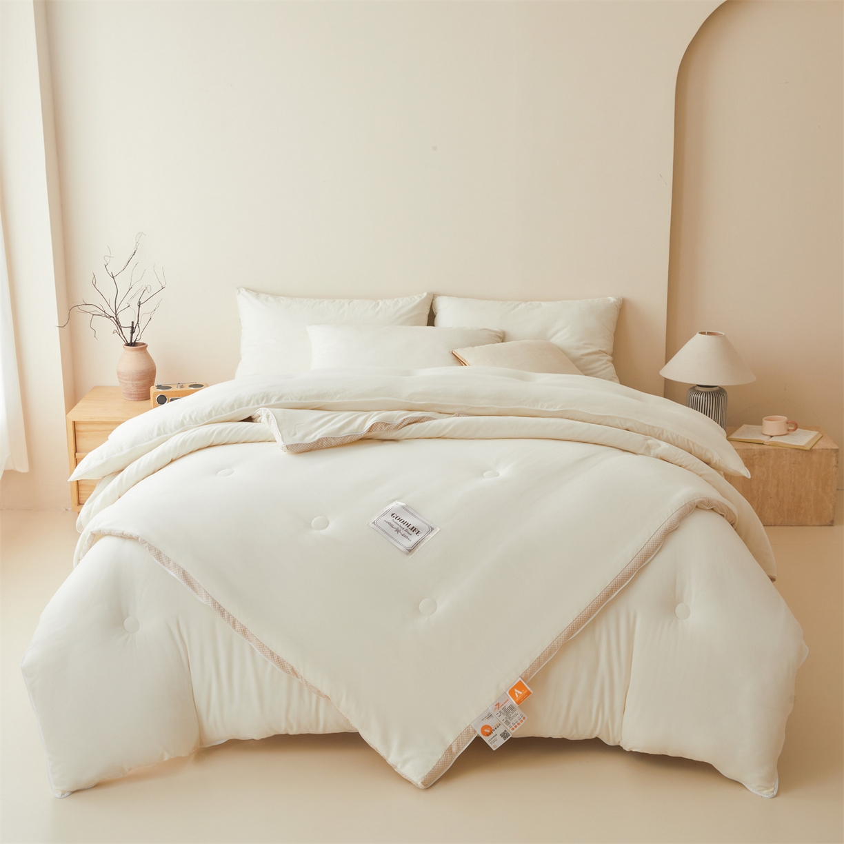 91家纺网 家纺一手货源 找家纺 （总）罗布斯 2025升级A类水洗棉立体拼边大豆纤维被二合一子母被学生宿舍被子被芯夏被空调被春秋被直播冬被含买家秀