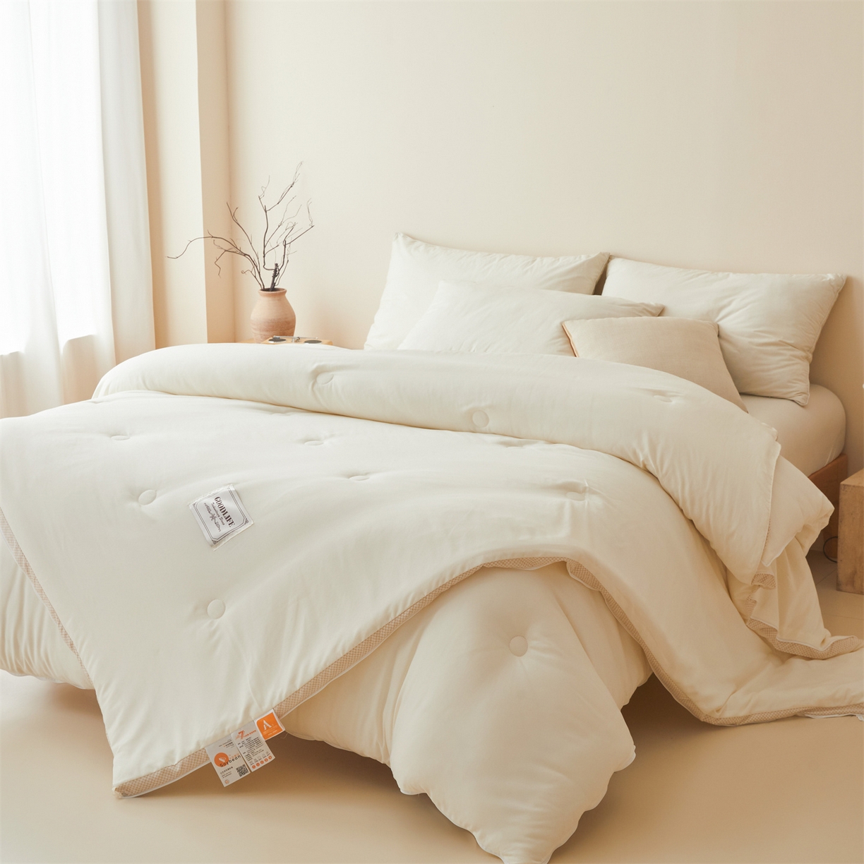 91家纺网 家纺一手货源 找家纺 （总）罗布斯 2025升级A类水洗棉立体拼边大豆纤维被二合一子母被学生宿舍被子被芯夏被空调被春秋被直播冬被含买家秀