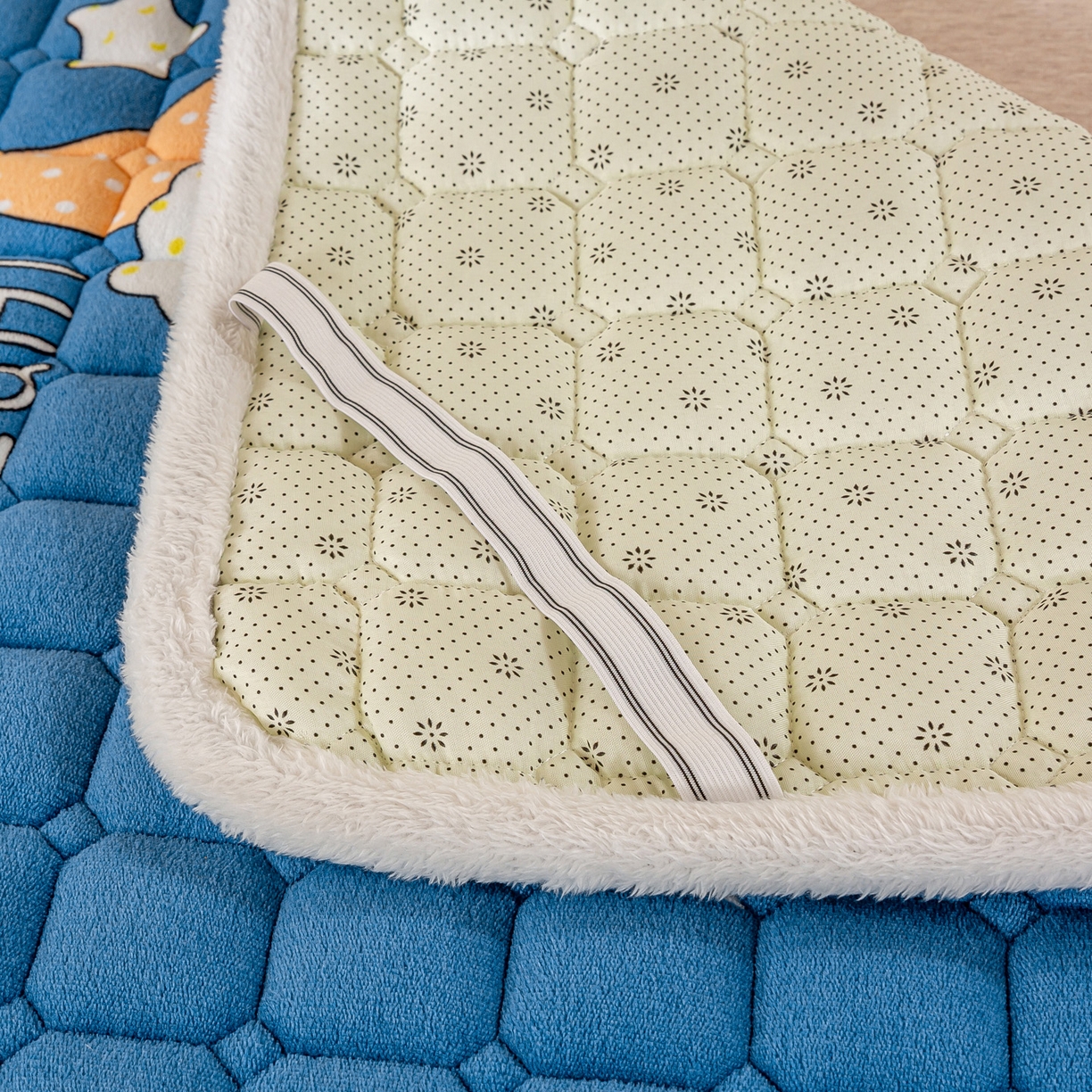 91家纺网 家纺一手货源 找家纺 眠势力 2025新款牛奶绒学生床宿舍床垫夹棉加厚床褥子秋冬季保暖床护垫 晚安