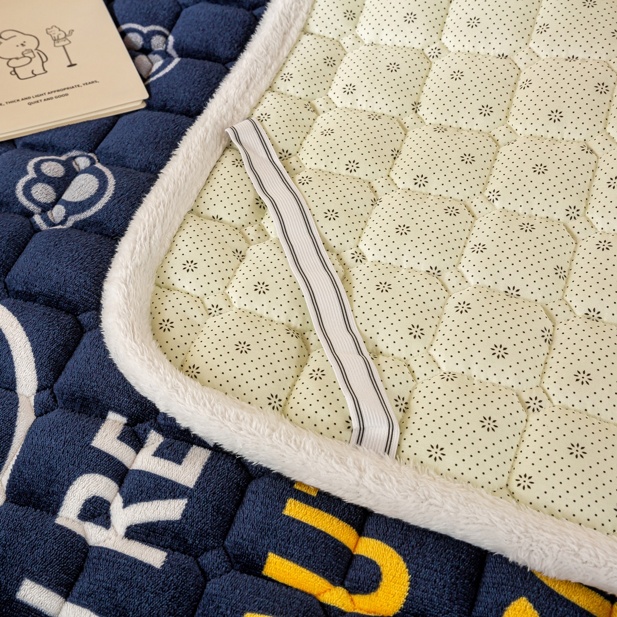 91家纺网 家纺一手货源 找家纺 眠势力 2025新款牛奶绒学生床宿舍床垫夹棉加厚床褥子秋冬季保暖床护垫 潮小熊