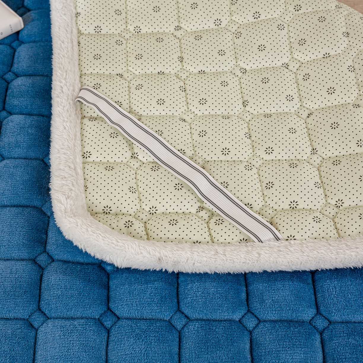 91家纺网 家纺一手货源 找家纺 眠势力 2025新款牛奶绒学生床宿舍床垫夹棉加厚床褥子秋冬季保暖床护垫 新黛兰