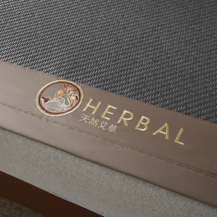 91家纺网 家纺一手货源 找家纺 缦吉 2025款PE冷感加厚刺绣款藤席凉席席子 PE藤席-深灰