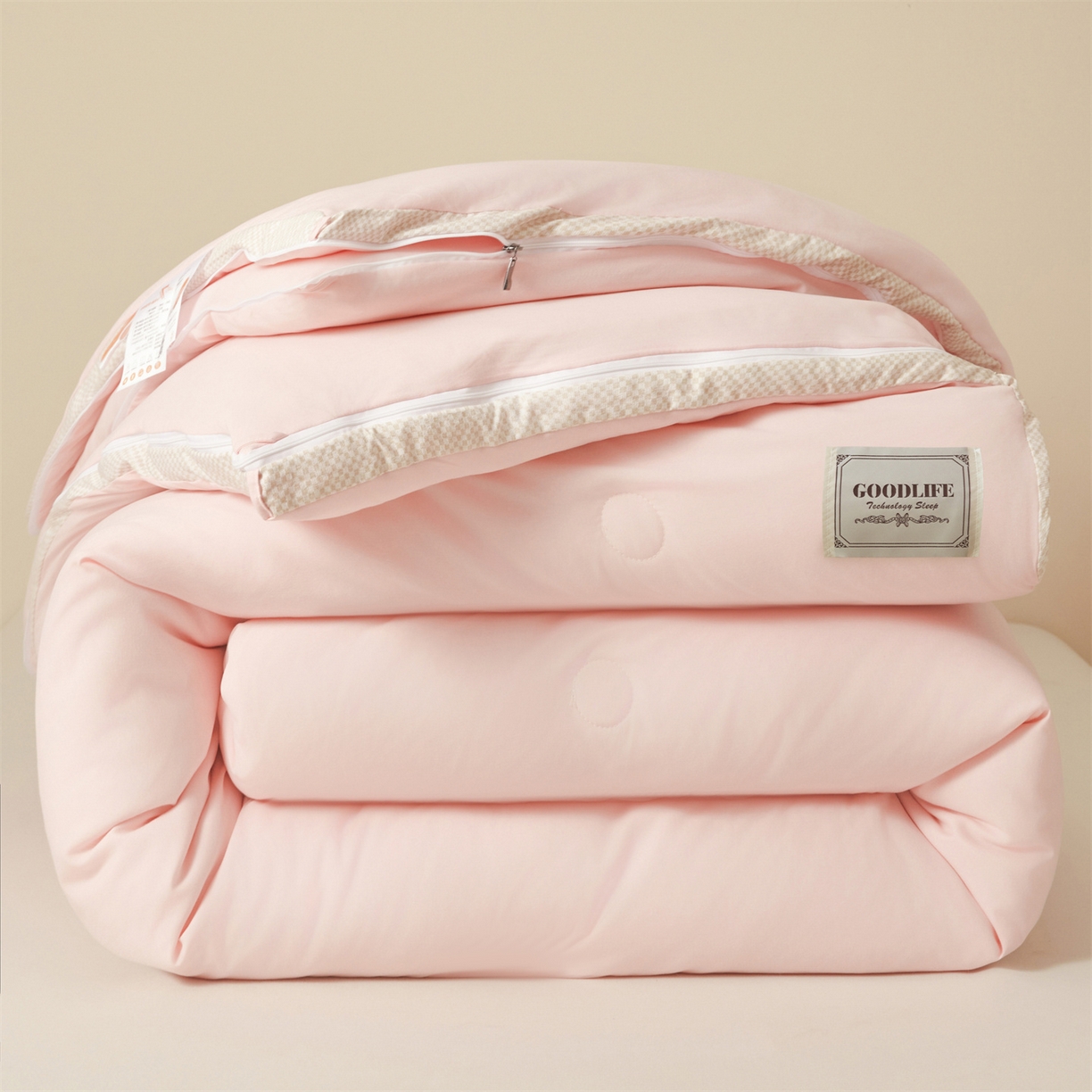 91家纺网 家纺一手货源 找家纺 罗布斯 2025升级A类水洗棉立体拼边大豆纤维被二合一子母被学生宿舍被子被芯夏被空调被春秋被直播冬被含买家秀 大豆子母被-梦幻玉