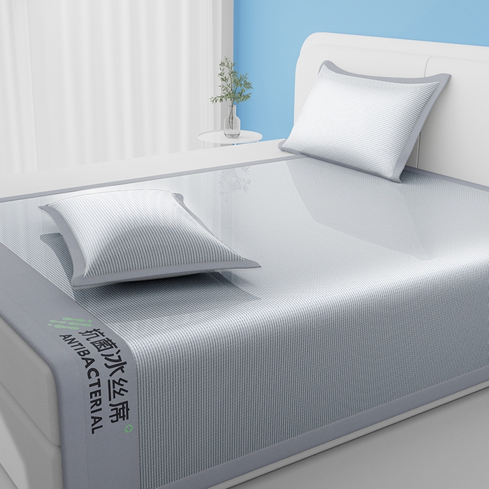 91家纺网 家纺一手货源 找家纺 （总）缦吉 2025款A类碳光抗菌冰丝席凉席席子