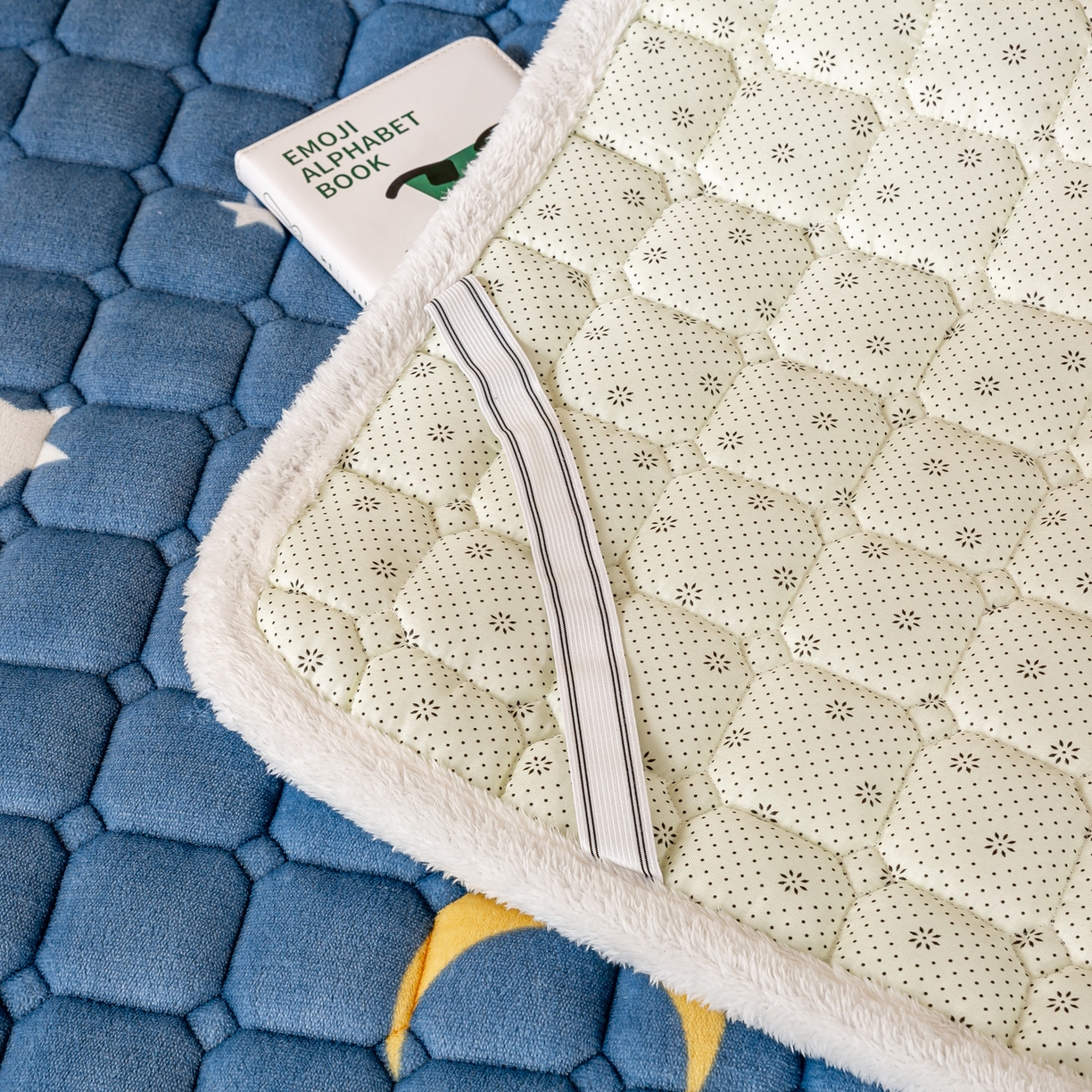 91家纺网 家纺一手货源 找家纺 眠势力 2025新款牛奶绒学生床宿舍床垫夹棉加厚床褥子秋冬季保暖床护垫 星月