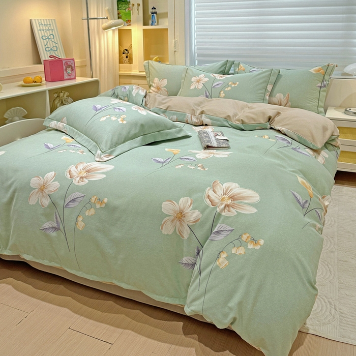 91家纺网 家纺一手货源 找家纺 （总）卡普二店 2025新款全棉纯棉磨毛加厚四件套系列-四件套