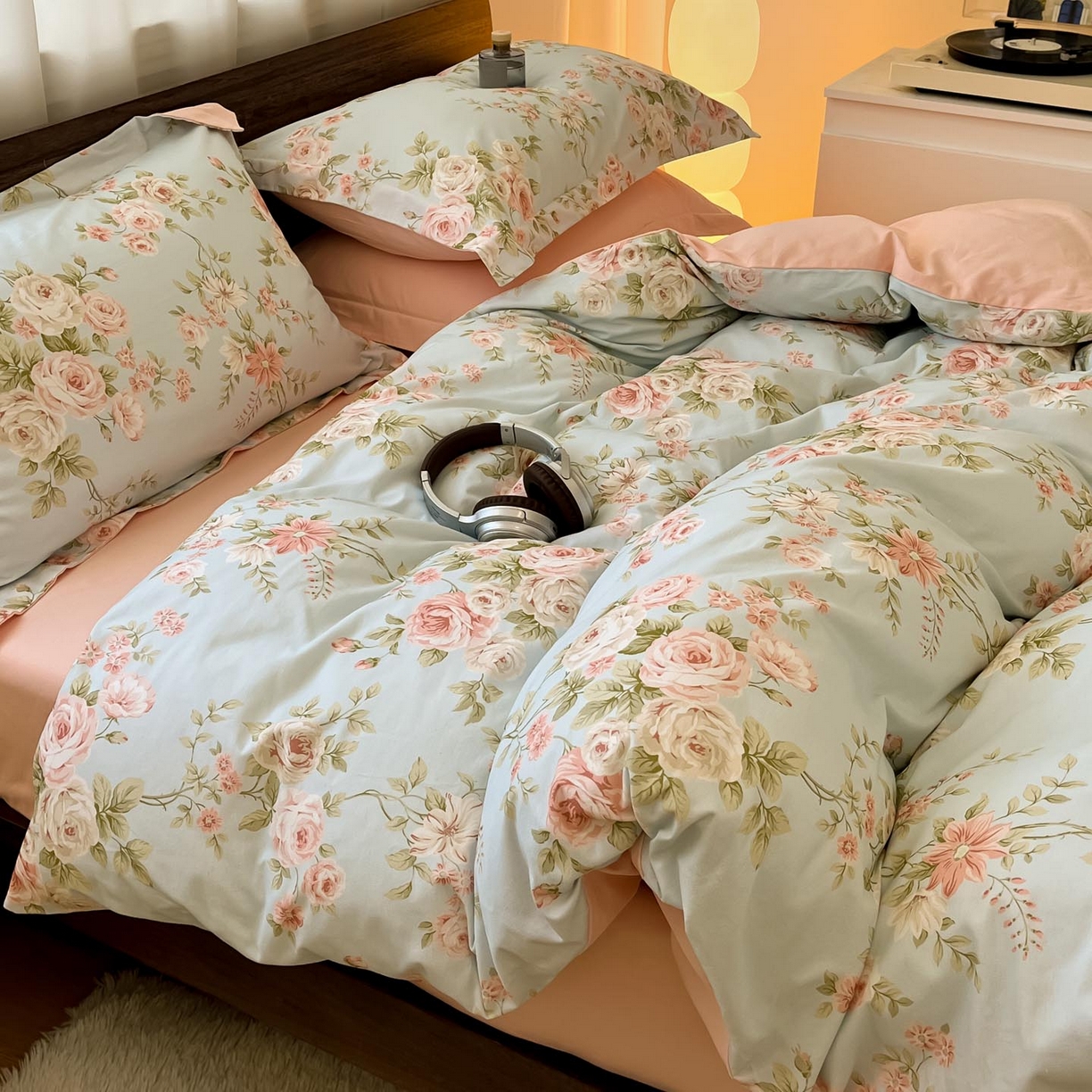 91家纺网 家纺一手货源 找家纺 （总）涵宸家纺 2025新款加厚全棉磨毛印花四件套--罗马系列 场景二