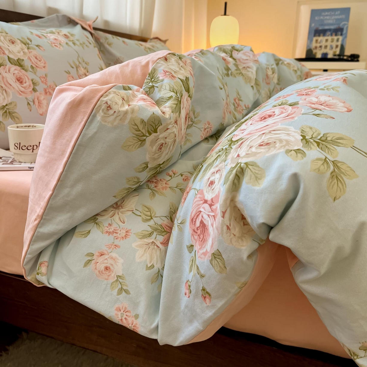 91家纺网 家纺一手货源 找家纺 （总）涵宸家纺 2025新款加厚全棉磨毛印花四件套--罗马系列 场景二