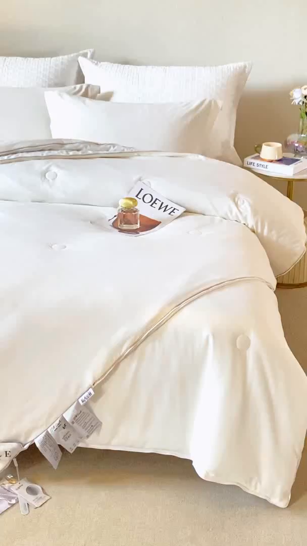 91家纺网 家纺一手货源 找家纺 （总）罗布斯 2025新款全棉提花冬被拉链二合一子母被冬被春秋被夏被子被芯蛋白被加厚棉被子母被图（含实拍图）（工艺升级特点 ； 四圈已固定锁棉 不移动不跑棉）